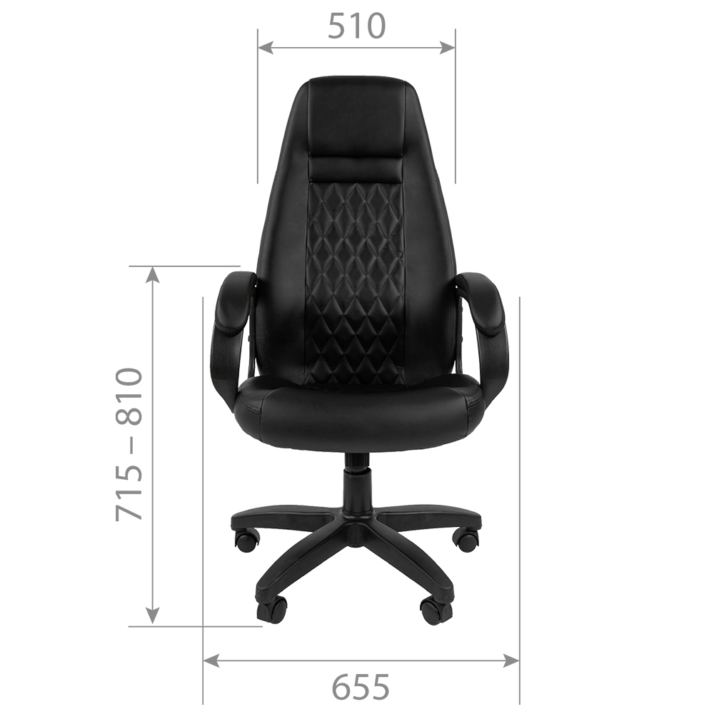 Кресло руководителя CHAIRMAN 950 LT Экокожа премиум черная