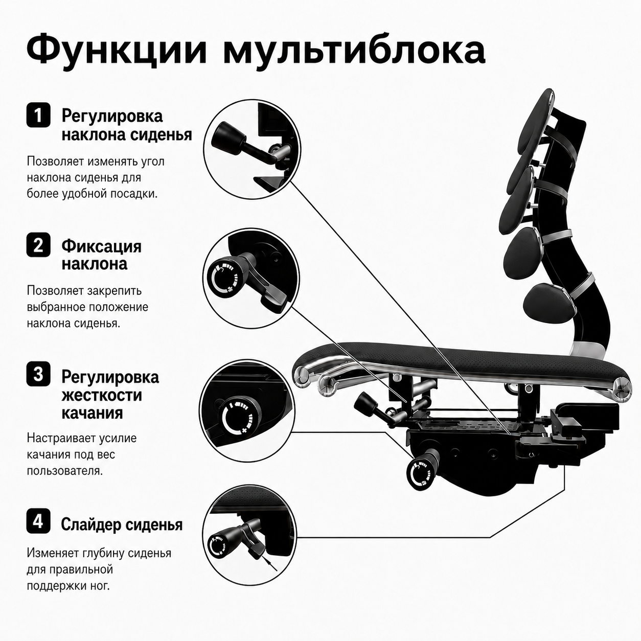 Кресло Equalizer L2-47D (Infinity черный 55.F.28.13A)