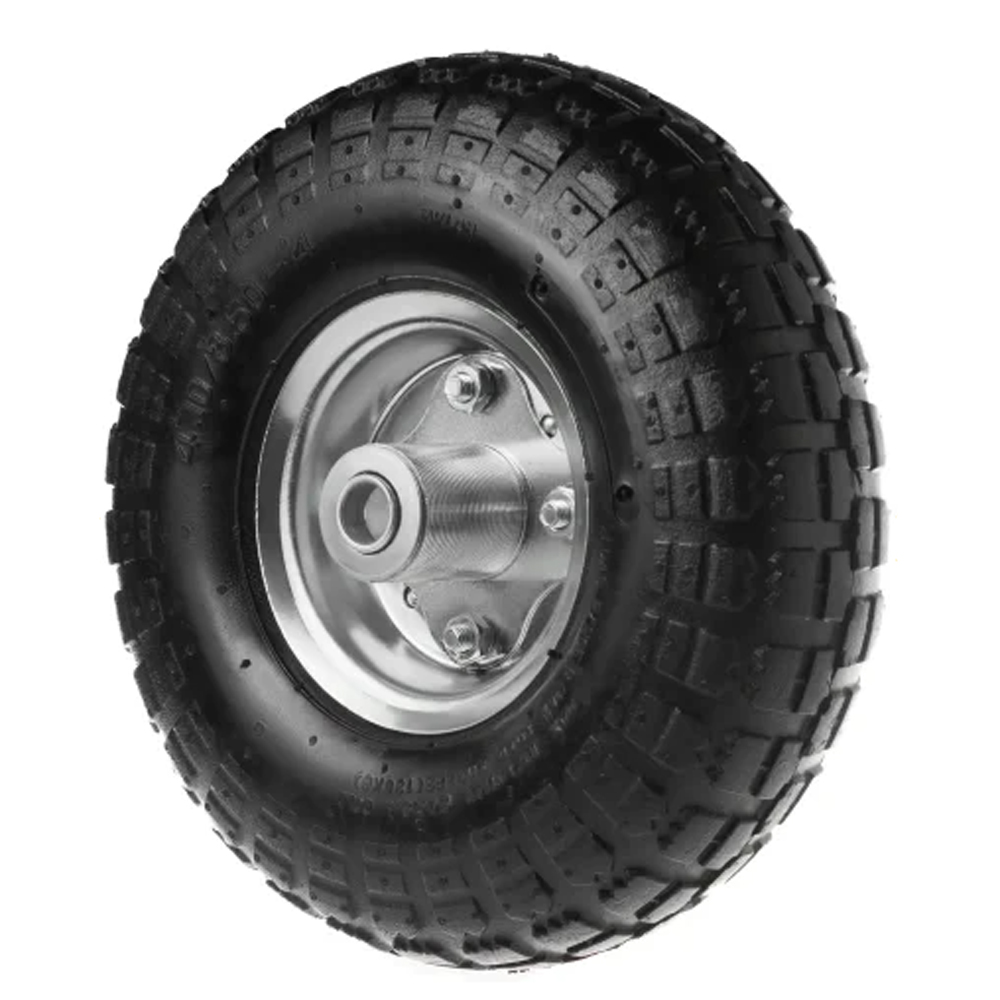 PR 1800(20)  Колесо d 250 пневмо (3.50-4) (20мм) несимметричное, оцинков. обод