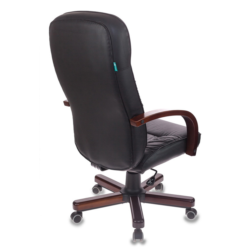 Кресло руководителя Бюрократ T-9908 WALNUT черный кожа крестов. металл/дерево