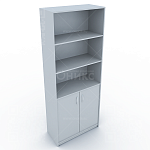 А-310 Шкаф широкий, 770*370*2000мм.  (Серый)