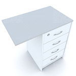 А-706 Топ к тумбе АТ-05 для столов А-201, А-202 (сторона 45см), 730*450*22мм. (Серый)