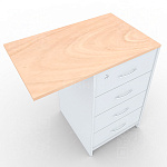 А-706 Топ к тумбе АТ-05 для столов А-201, А-202 (сторона 45см), 730*450*22мм. (Ольха)