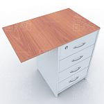 А-706 Топ к тумбе АТ-05 для столов А-201, А-202 (сторона 45см), 730*450*22мм. (Орех)