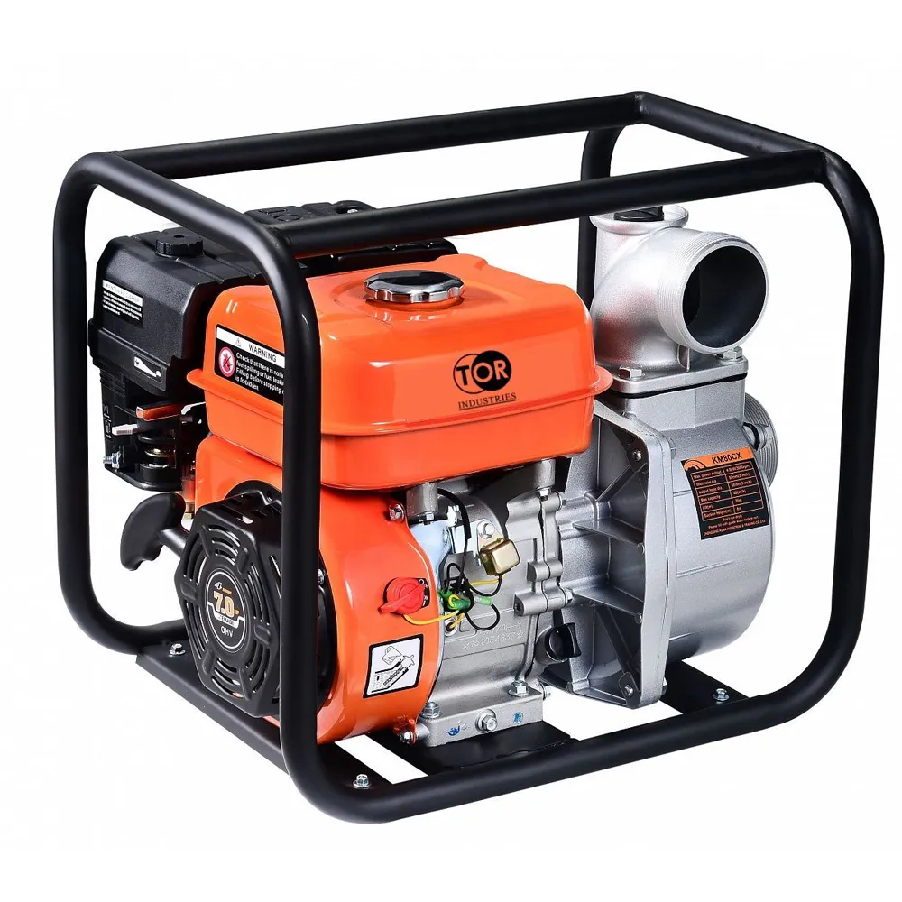 Мотопомпа бензиновая для грязной воды TOR KM80SP 50 м3/час 