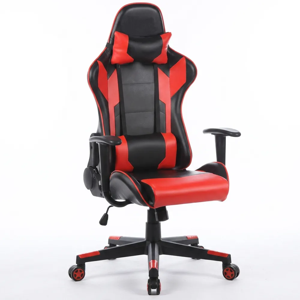 Кресло игровое Helmi HL-G01 "Victory", искусственная кожа, черная/красная, 2 подушки