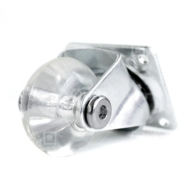 Колесная опора мебельная d 35 поворотная прозр. PVC 5007035 г\п 25 кг