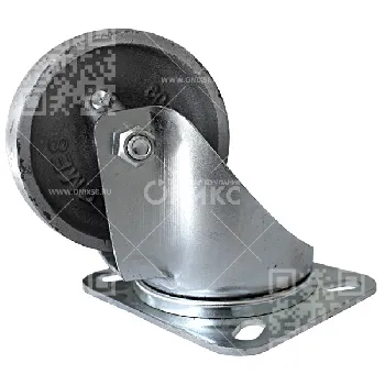 Колесная опора d 80 поворотное, чугун EM 01 VKV 80 г\п 120 кг