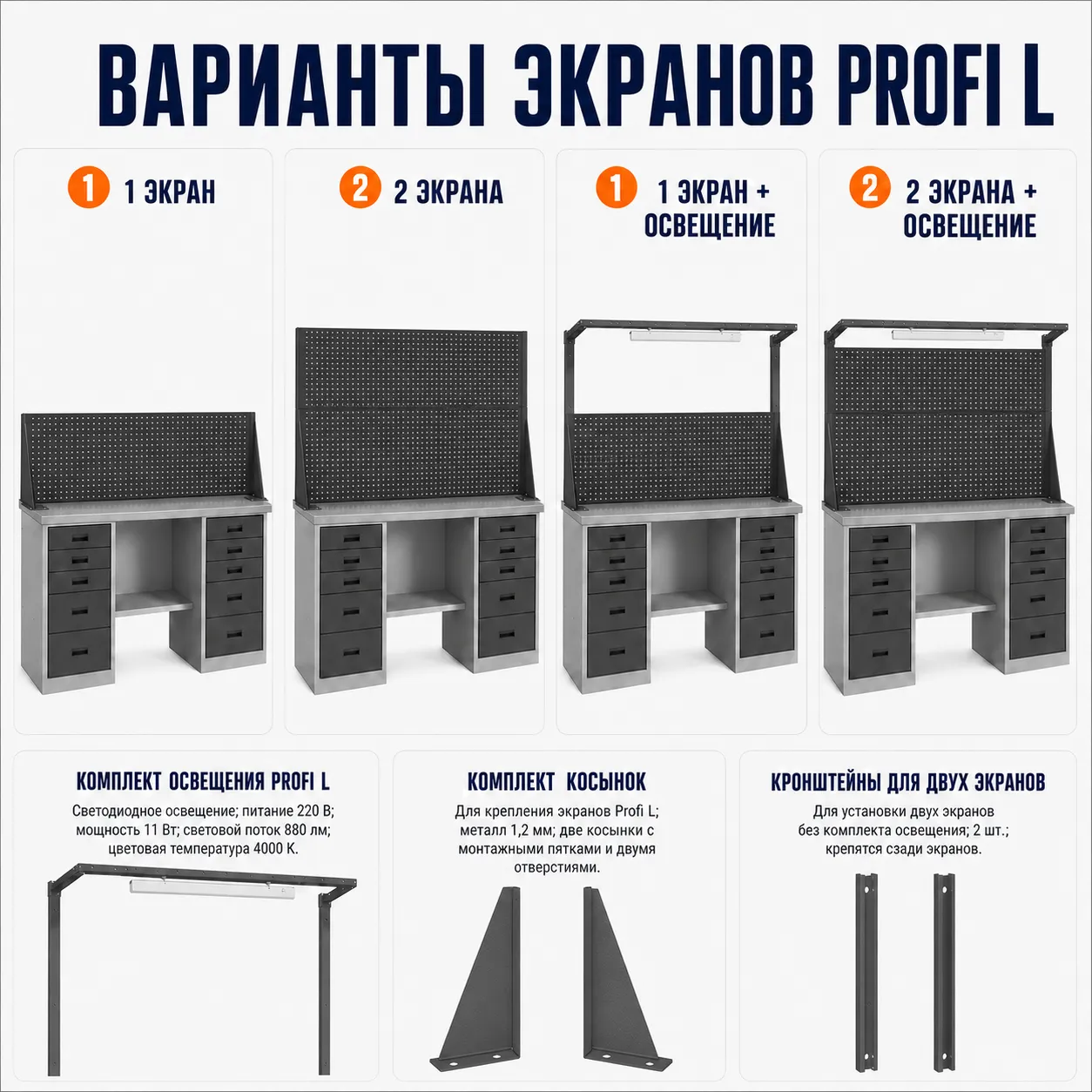 Верстак слесарный Profi L №101 L100.OL1/L1.000