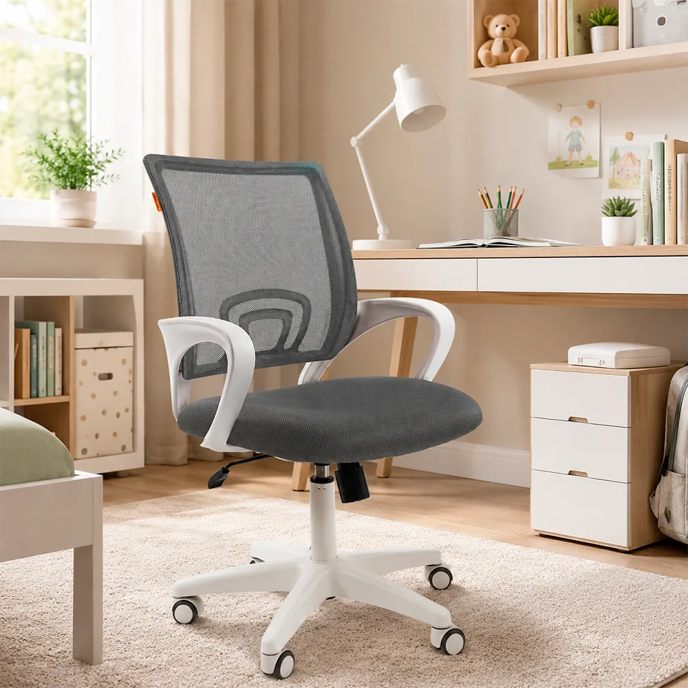 Кресло детское CHAIRMAN 696 white TW-04 серый
