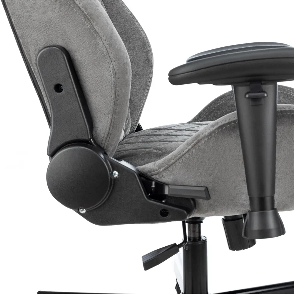 Кресло игровое Бюрократ Knight Outrider LTD серый Light-19 с подголов. крестов. металл 