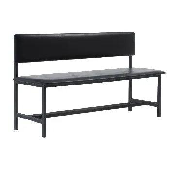 Скамья для посетителей СУ 1500*450*710 BL, черный каркас