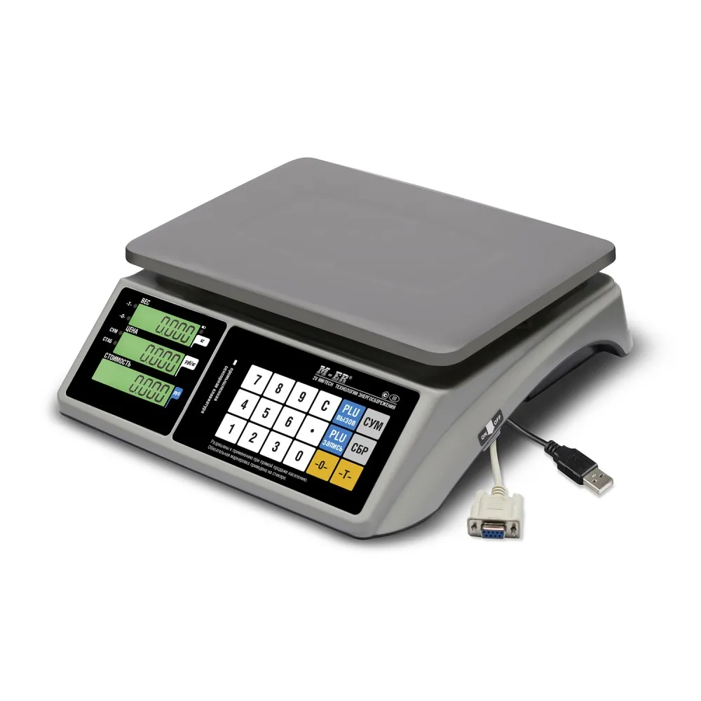 Весы M-ER 328AC-15.2 "TOUCH-M" LCD RS232 и USB