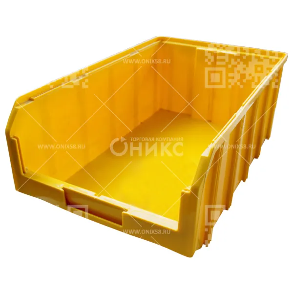 Ящик пластиковый V-4 502*305*184 желтый (7шт-упак)