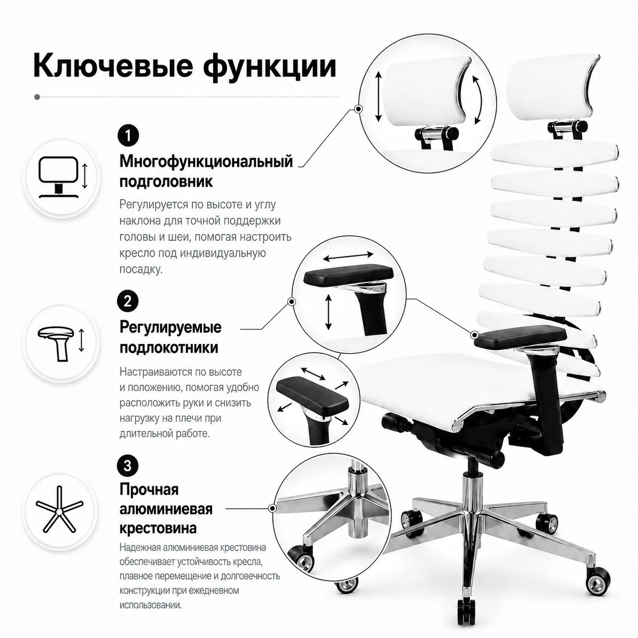 Кресло Equalizer L2-47D (Infinity белый 58.F.28.13A)