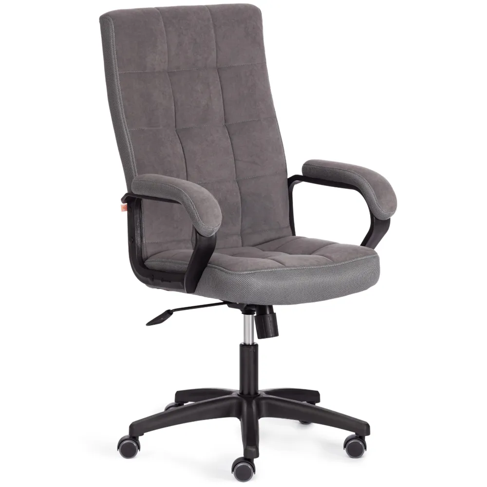 Кресло Tetchair TRENDY (флок/ткань, серый, 29/TW-12) 