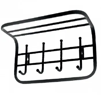 Вешалка настенная ТСП-1 черный