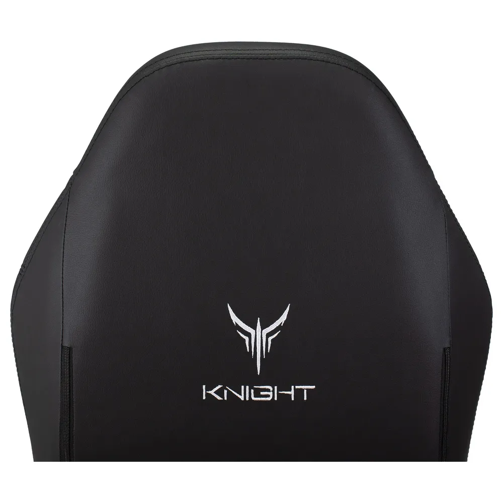 Кресло игровое Knight Neon черный соты экокожа с подголов. крестов. металл