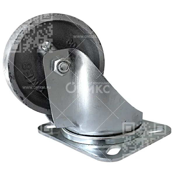 Колесная опора d 80 поворотное, чугун EM 01 VKV 80 г\п 120 кг