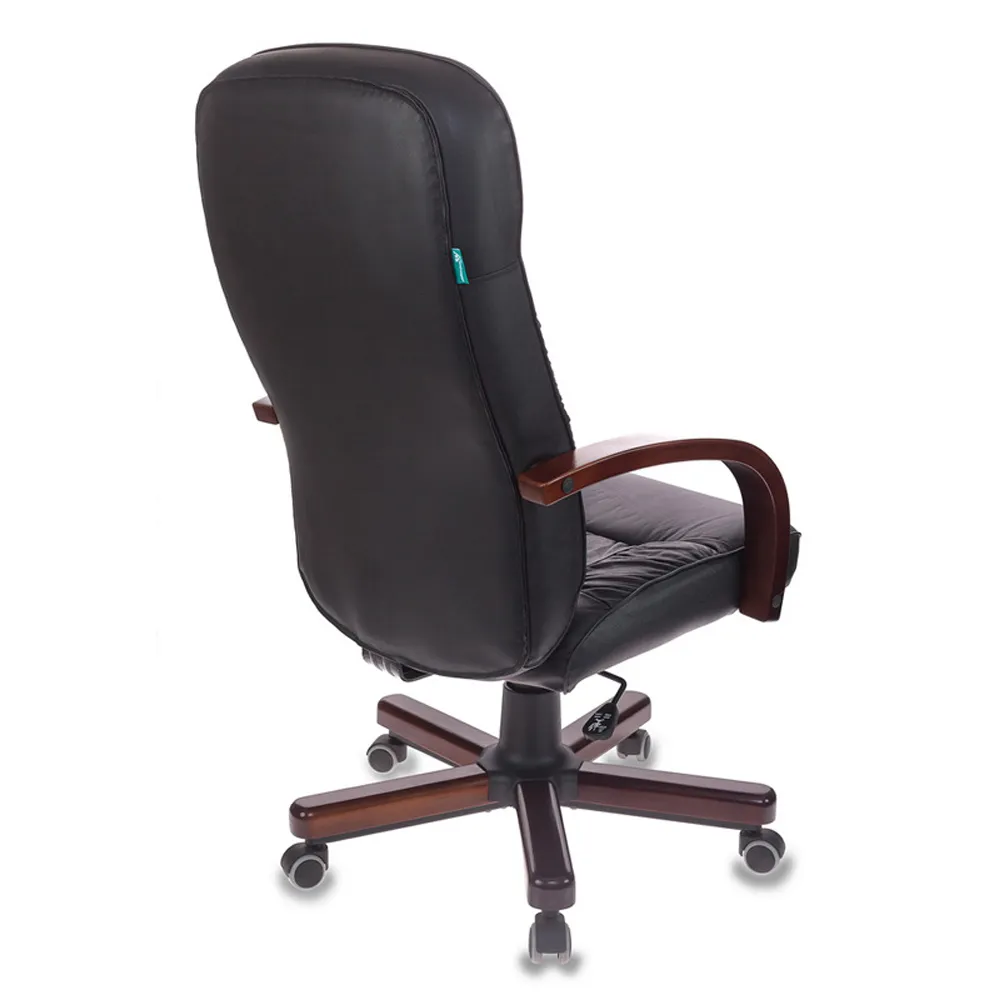 Кресло руководителя Бюрократ T-9908 WALNUT черный кожа крестов. металл/дерево