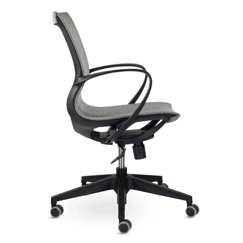Кресло офисное UTFC Йота М-805 BLACK PL сетка ТС-02 серый