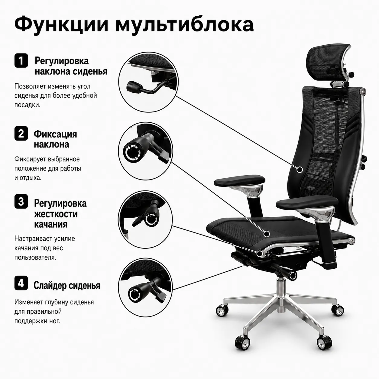 Кресло Yoga Spine Triumph L2 (Карбон черный D5.50.15.10A)